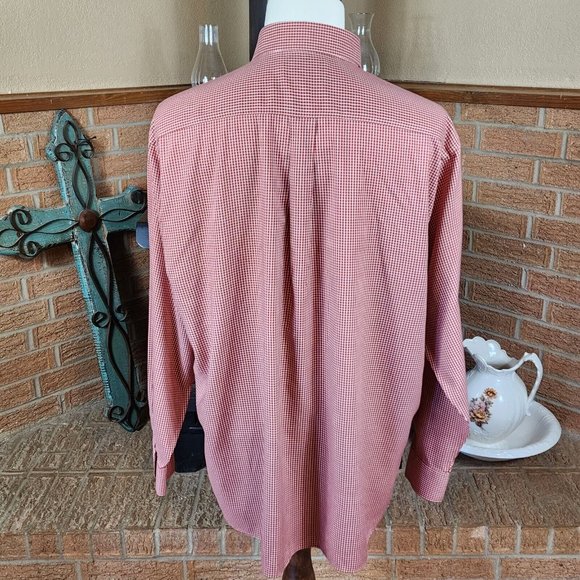 Daniel Cremieux Signature Collection Red and White Check Button-down Size XL - Picture 2 of 5
